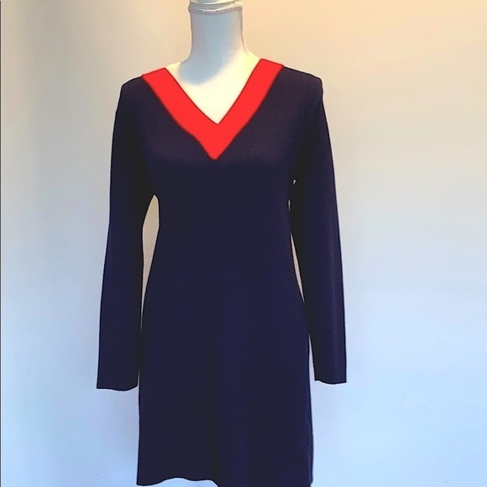 NATURAL HOUSE COMFORTABLE V NECK SWEATER DRESS NWT
